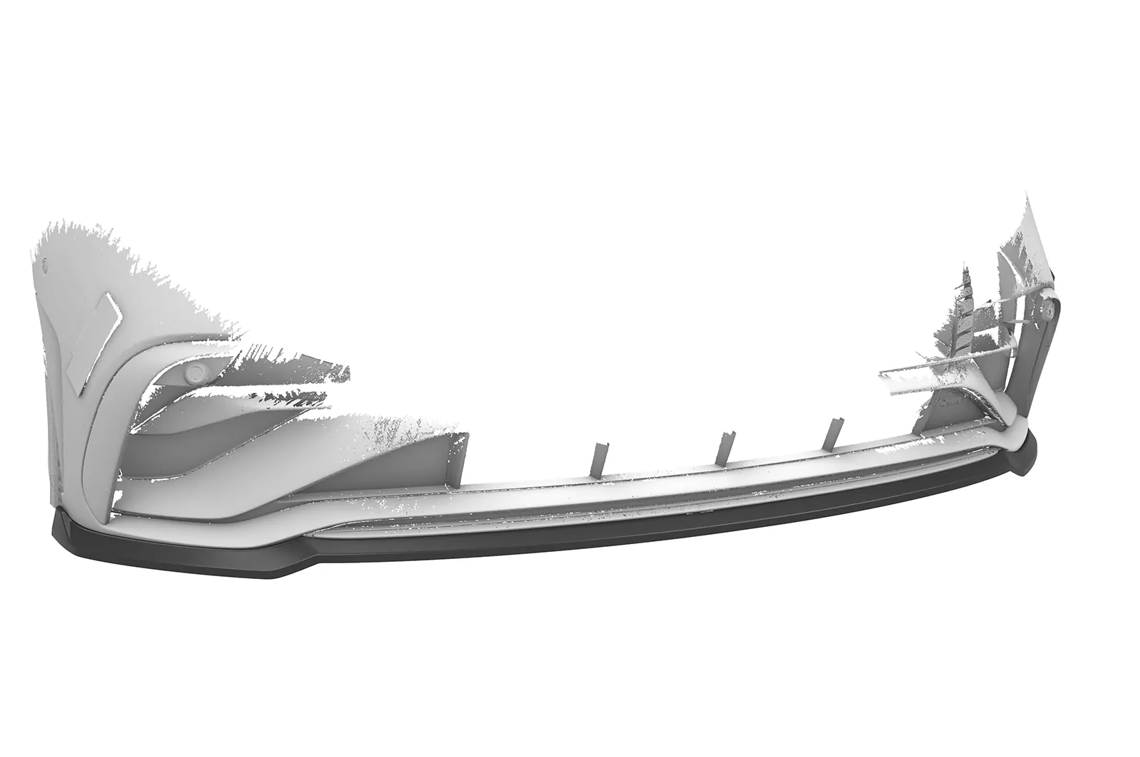 Cup-Spoilerlippe mit ABE für Mercedes Benz CSL (C257) CSL779 Schwarz Strukturiert