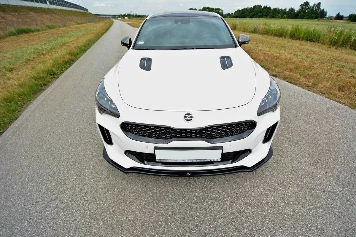 Front Ansatz Passend Für V.2 Passend Für KIA STINGER GT Schwarz Hochglanz Schwarz Hochglanz