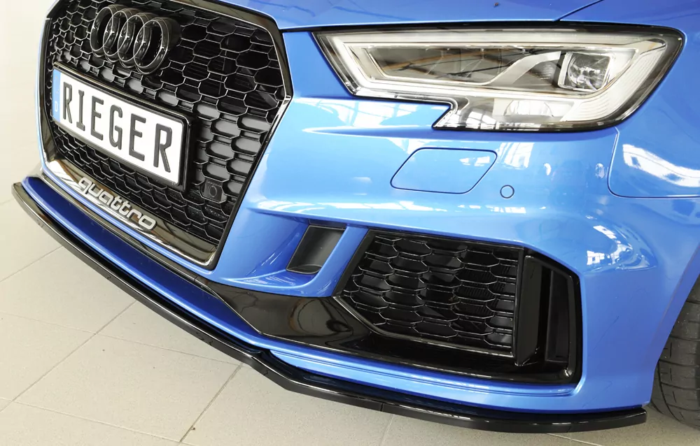 Rieger Spoilerschwert für Audi RS3 (8V) | 5-tür. (Limousine 8VS / 8VM) 02.17- (ab Facelift) für orig. RS3-Frontschürze