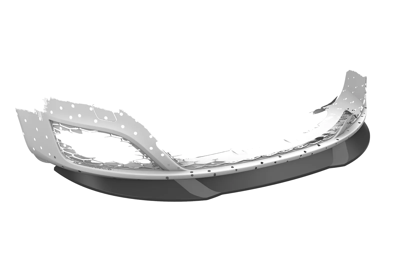 Cup-Spoilerlippe mit ABE für Seat Exeo CSL369 Strukturiert (schwarz matt)