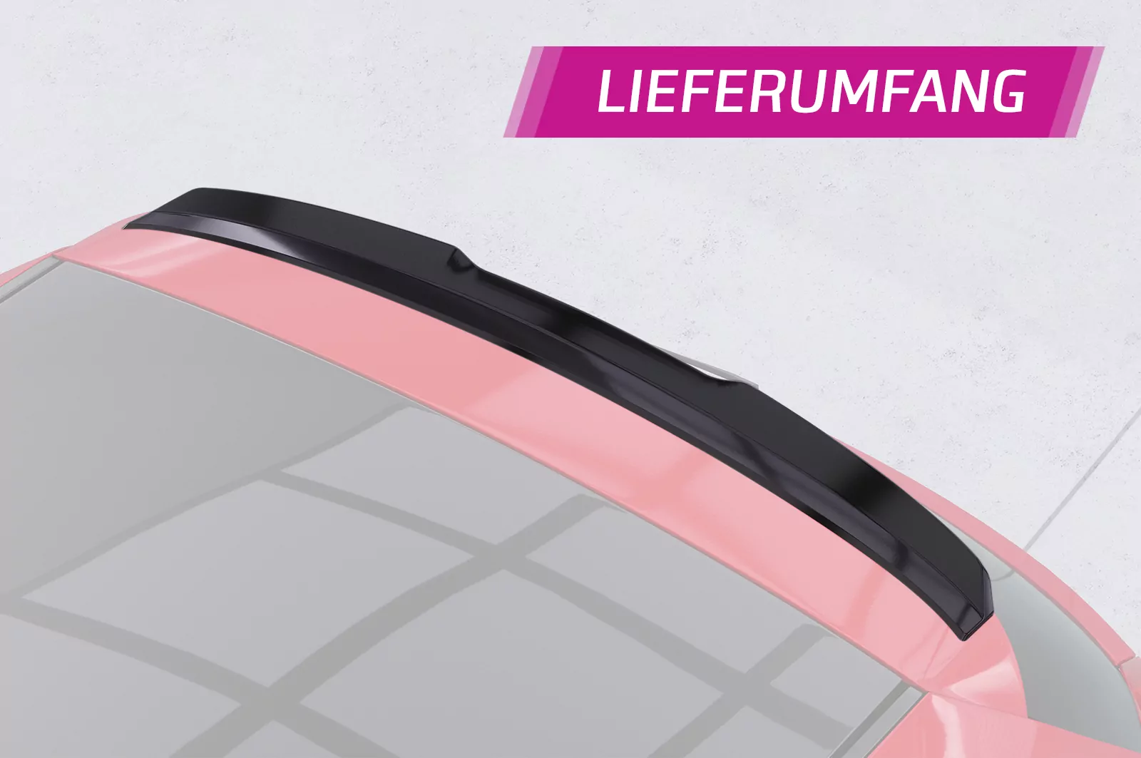 Heckflügel mit ABE für BMW 1er E81 / E87 HF128 Schwarz Strukturiert