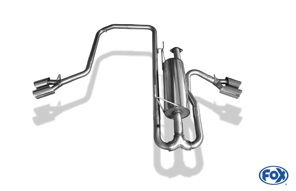 Nissan Navara D40 - 3,0l dCi  Endschalldämpfer Sidepipe, Ausgang rechts und links am Fahrzeug - 2x90 Typ 16 rechts/links