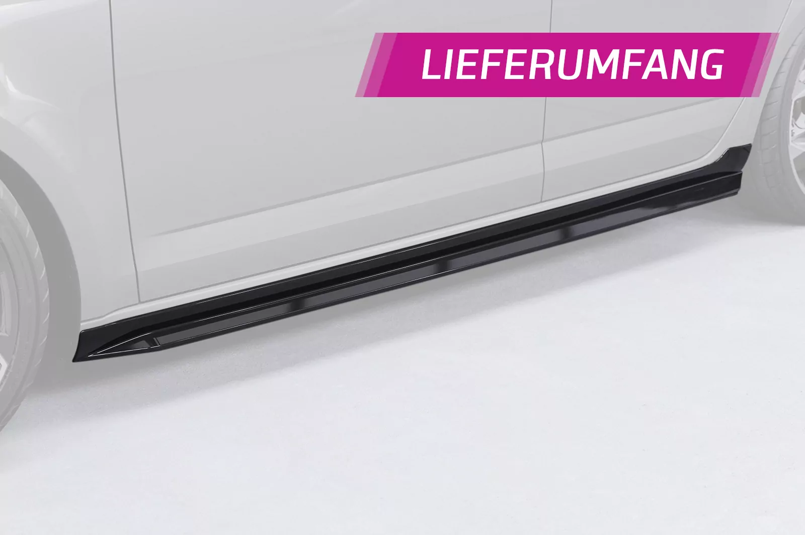 Seitenschweller mit ABE für Skoda Octavia 3 Typ 5E SS523 Schwarz Strukturiert