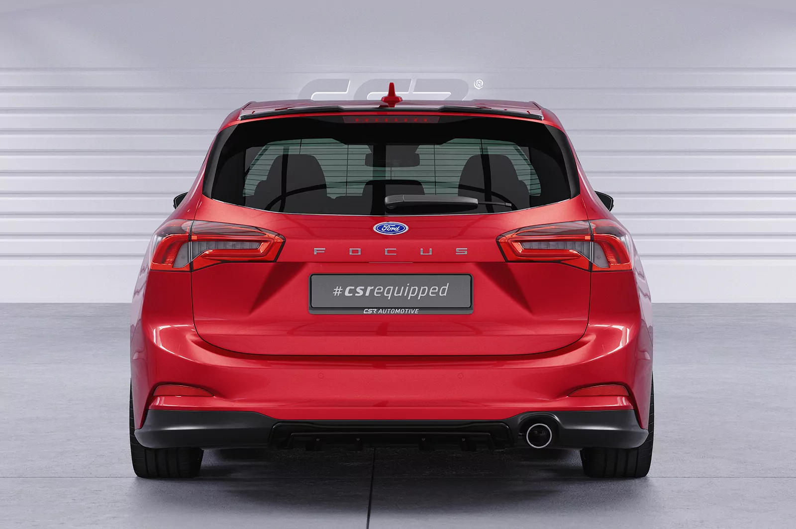 Heckflügel mit ABE für Ford Focus MK4 Turnier HF877 Schwarz Strukturiert