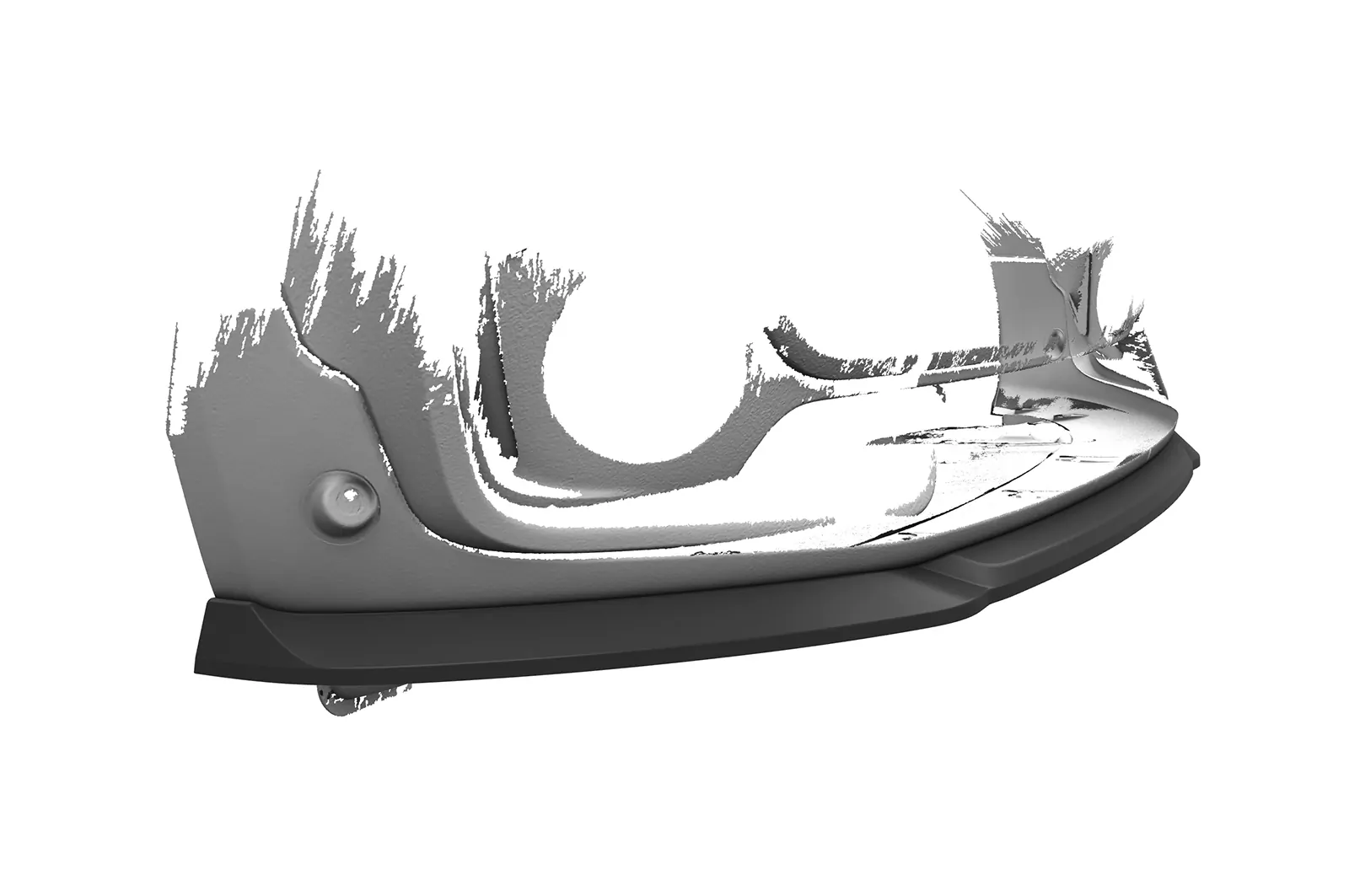 Cup-Spoilerlippe mit ABE für Mini Clubman F54 Cooper S CSL667 Schwarz Strukturiert
