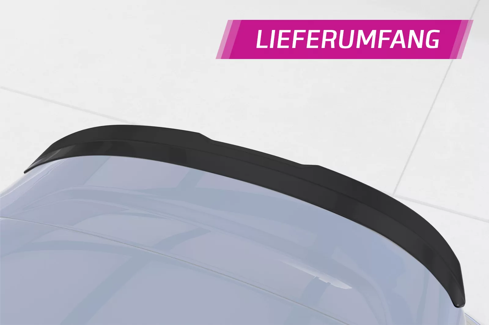 Heckflügel mit ABE für Fiat 500 Abarth 595 Competizione HF800 Strukturiert (schwarz matt)