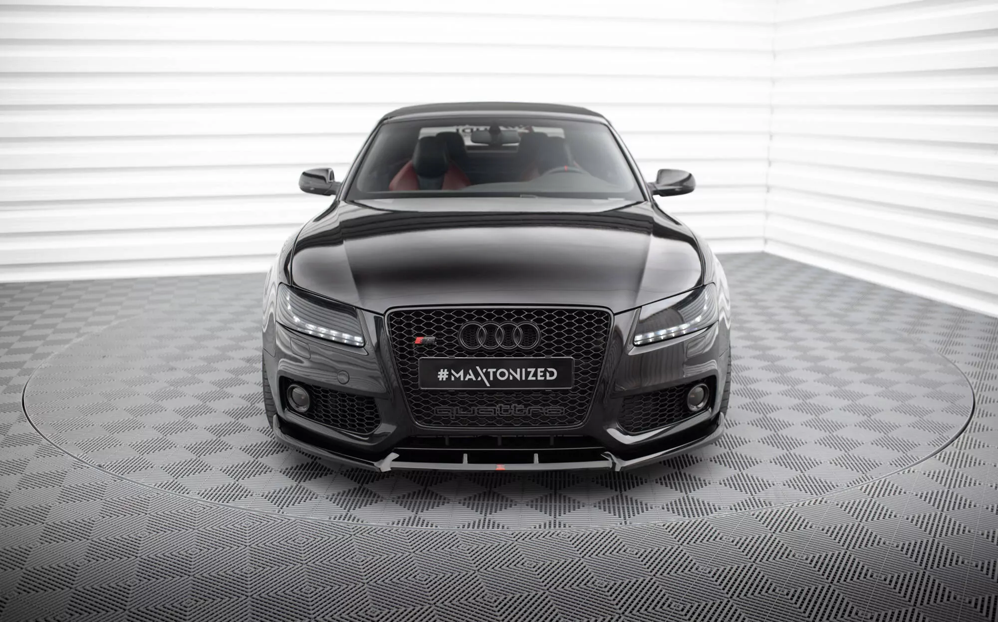 Front Ansatz V.2 Für Audi S5 / A5 S-Line 8T Schwarz Hochglanz