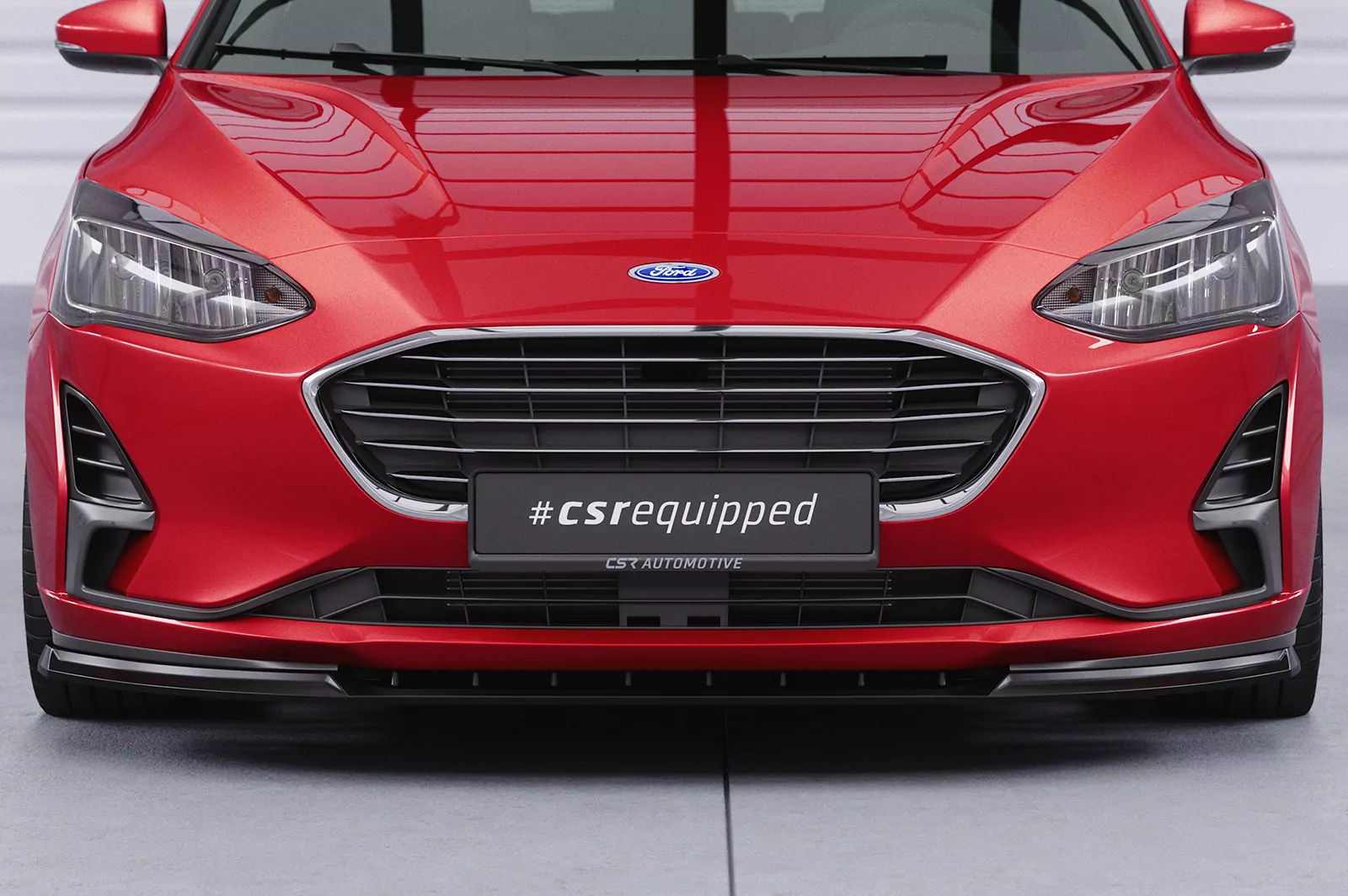 Cup-Spoilerlippe mit ABE für Ford Focus MK4 Turnier CSL606 Schwarz Strukturiert