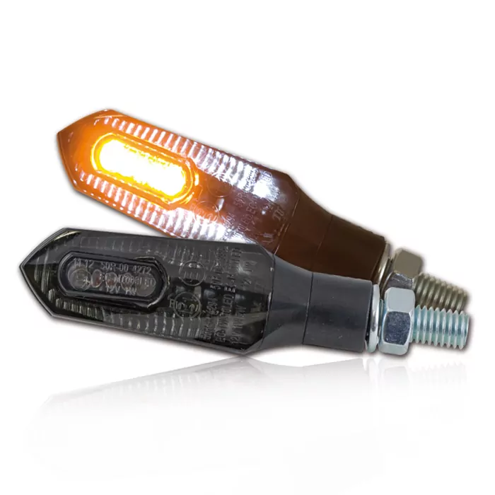 Led-blinker Standlichtkombi "force", Schwarz, Abs, M8, Paar, L 57 X T 22 X H 22 Mm, Getönt, E-geprüft