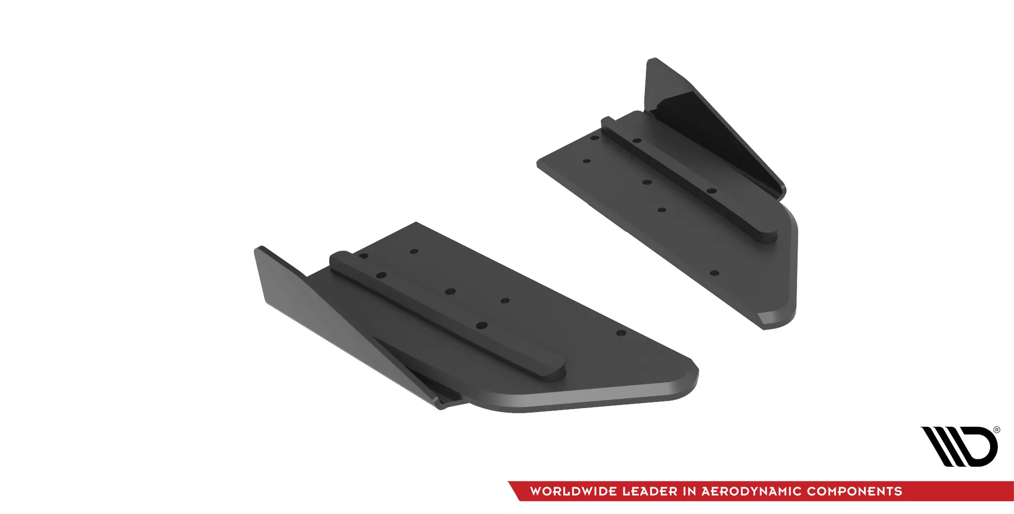 Street Pro Heck Ansatz Flaps Diffusor +Flaps Für Mercedes-AMG C43 Coupe / Cabrio C205  Facelift / A205 Facelift Schwarz Hochglanz