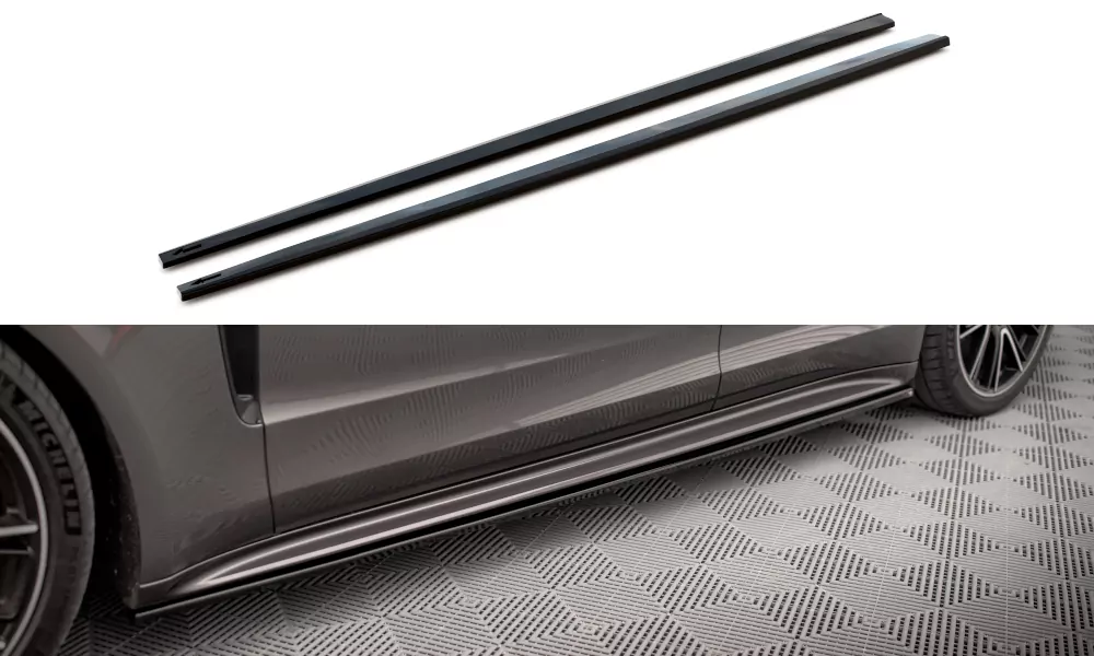 Seitenschweller Ansatz Für V.1 Für Porsche Panamera Turbo S E-Hybrid / Panamera E-Hybrid / Panamera 4S 971 Schwarz Hochglanz