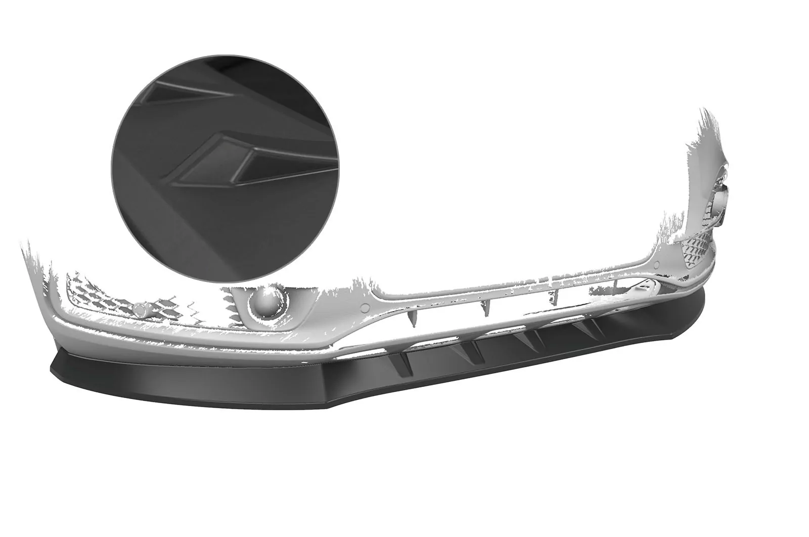 Cup-Spoilerlippe für Audi SQ5 (8R) Lackierfreundlich (schwarz matt)