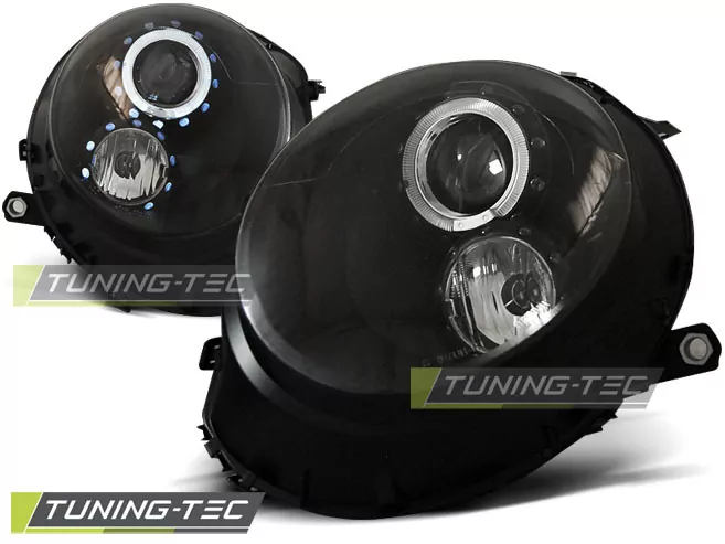 HEADLIGHTS ANGEL EYES BLACK fits BMW MINI (COOPER) 06-14  