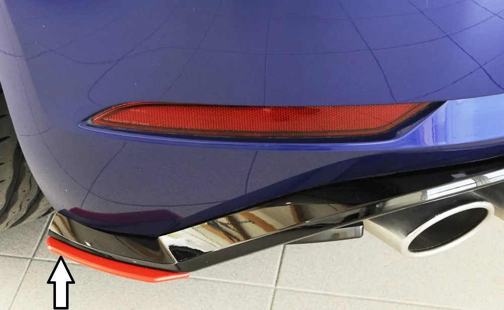 Rieger Heckschürzenansatz seitlich rechts für VW Golf 7 GTI | 5-tür. 04.13-12.16 (bis Facelift) nur für orig. Heckeinsatz