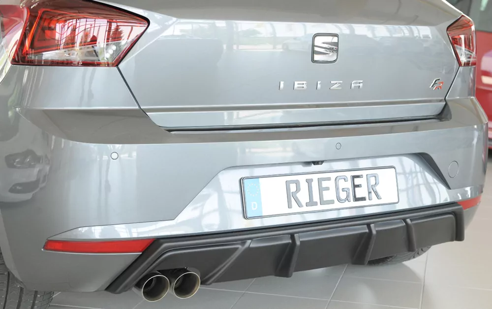 Rieger Heckeinsatz für Seat Ibiza FR (KJ) | 5-tür. 01.17- mit Endrohraussparung für Sport-ESD links