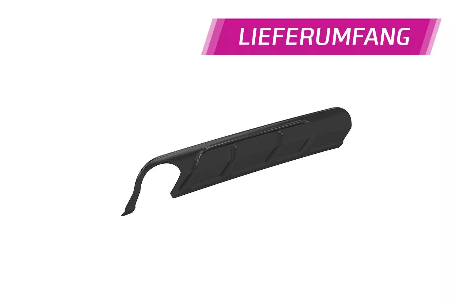 Heckansatz für Opel Corsa E GSI HA446 Schwarz Strukturiert