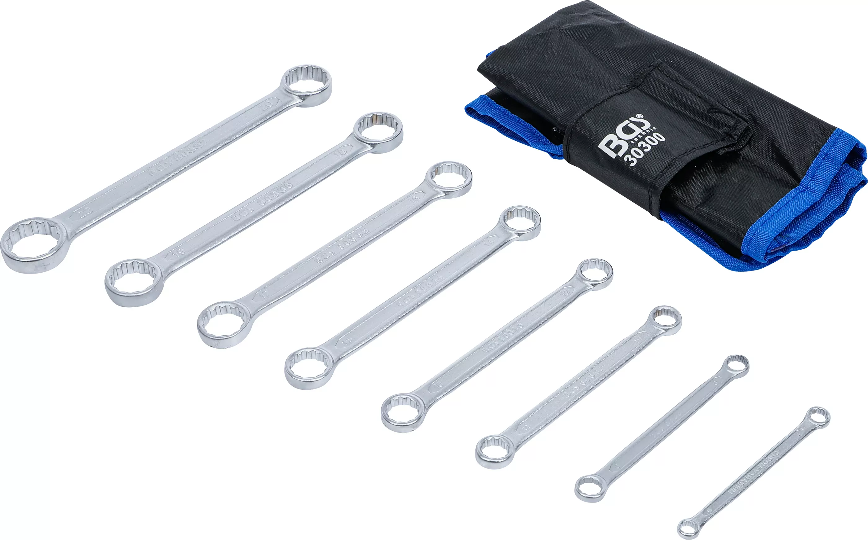 Doppel-Ringschlüssel-Satz | extra flach | SW 6 - 22 mm | 8-tlg.