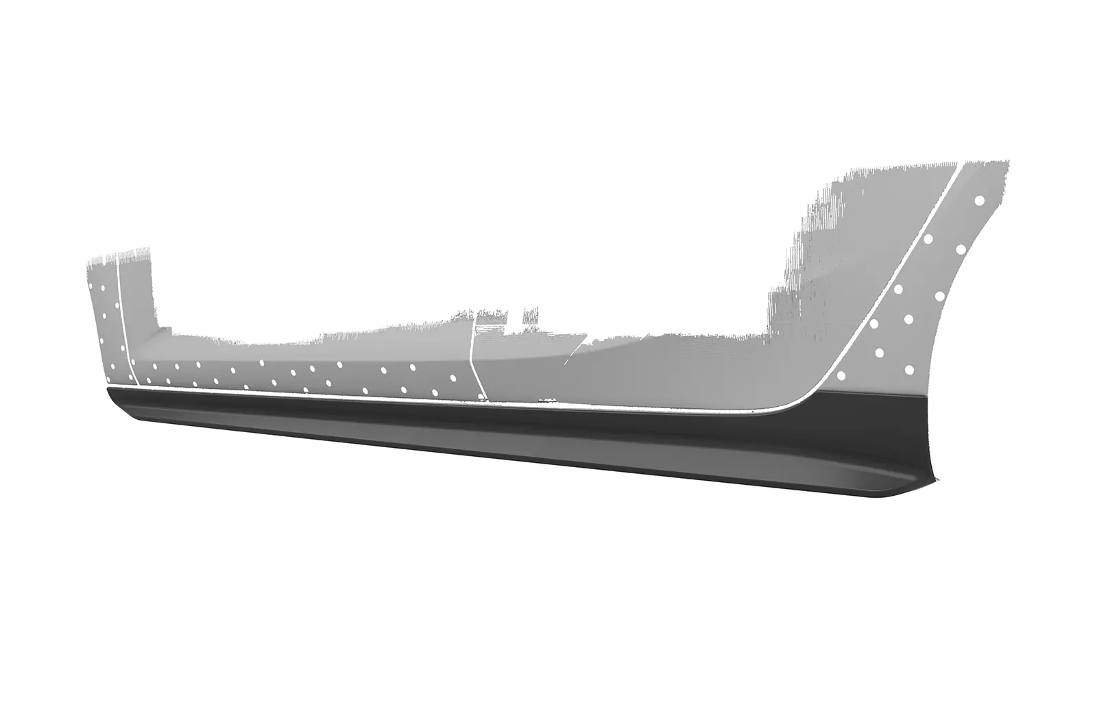 Seitenschweller für Opel Astra K SS526 Schwarz Strukturiert