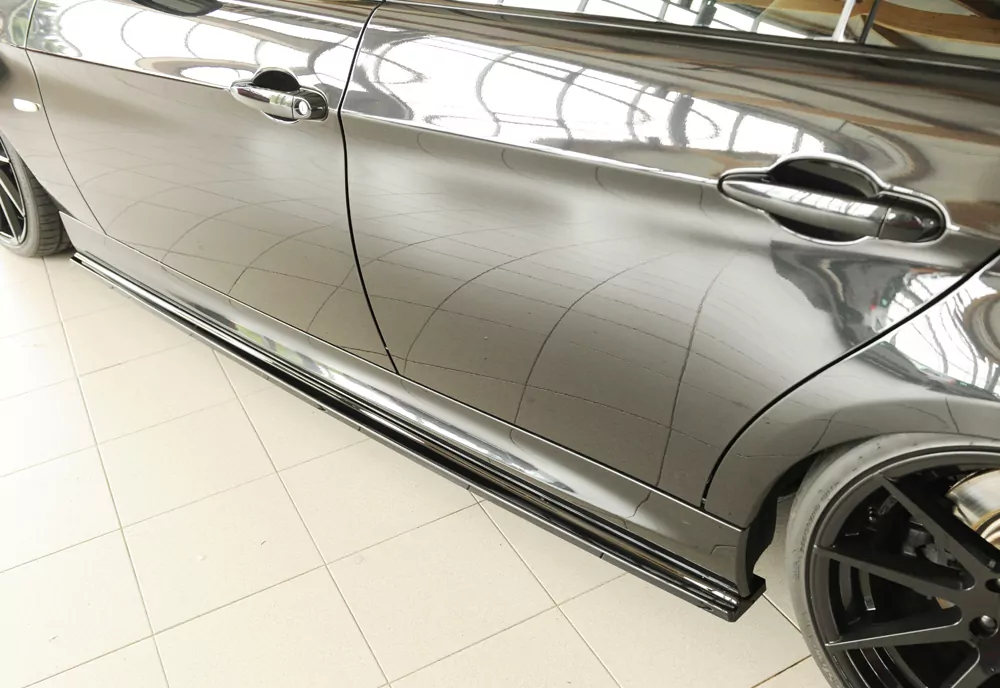 Rieger Seitenschweller links ansatz glanz schwarz für BMW 3er E91 Touring 09.08- (ab Facelift) LCI