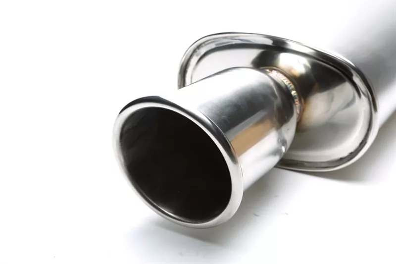 TA Technix Edelstahl Sportendschalldämpfer universal 115mm rund / angeschrägt/ nach außen gebördelt