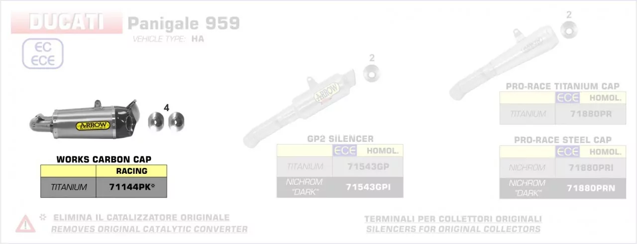 Arrow Works Titan Set Ducati Panigale 959 16-19