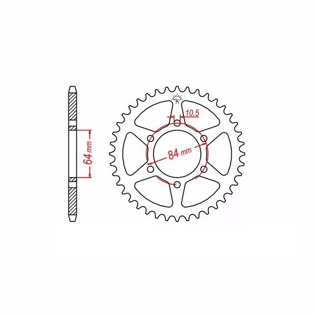 EK-Chain Kettensatz 530DEX für Suzuki GS450 L Modelljahr 1984-1987 Typ GL51D