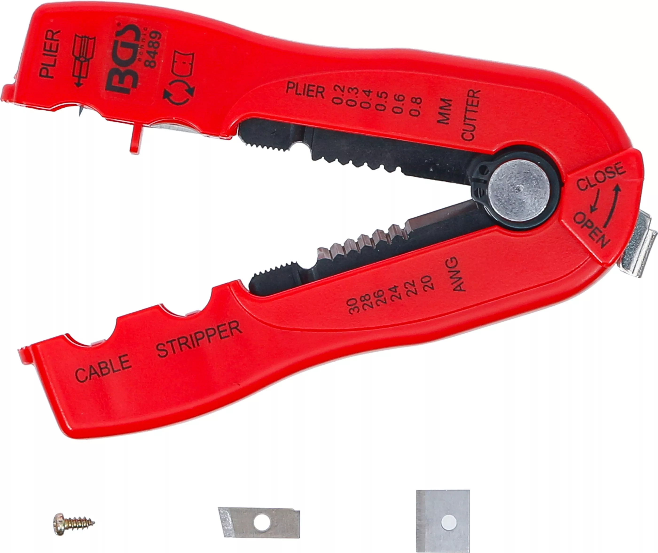 Draht-/Kabel-Abisolierer "2-IN-1" | 0,2 - 0,8 mm