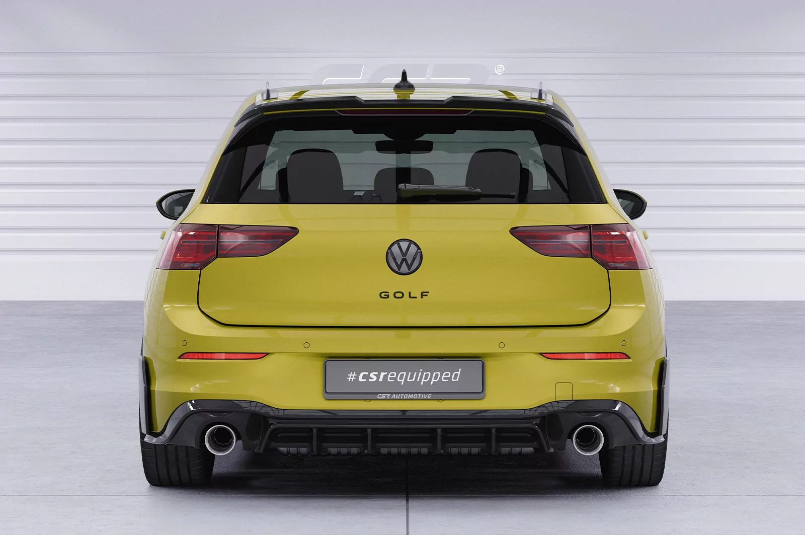 Heckansatz für VW Golf 8 GTI HA484 Schwarz Strukturiert