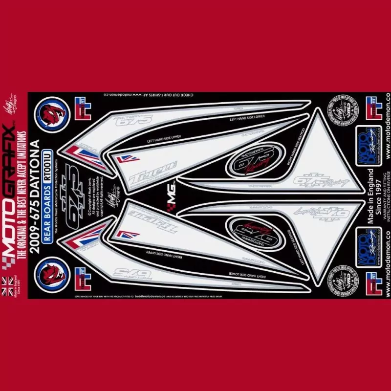 Motografix Steinschlagschutz hinten Triumph Daytona 675 2009-2012 RT001U