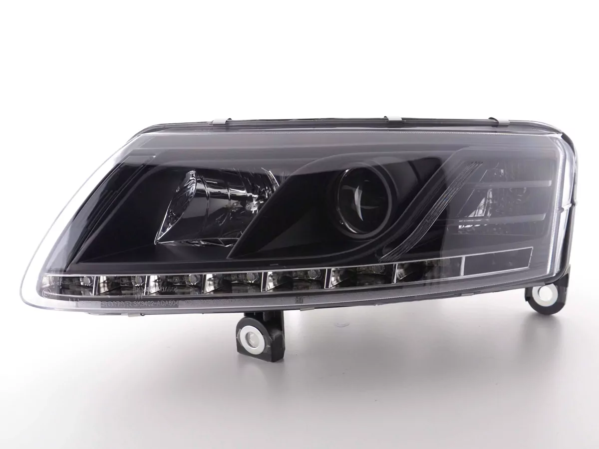 Scheinwerfer Set Xenon Daylight LED Tagfahrlicht Audi A6 Typ 4F Bj. 04-08 schwarz