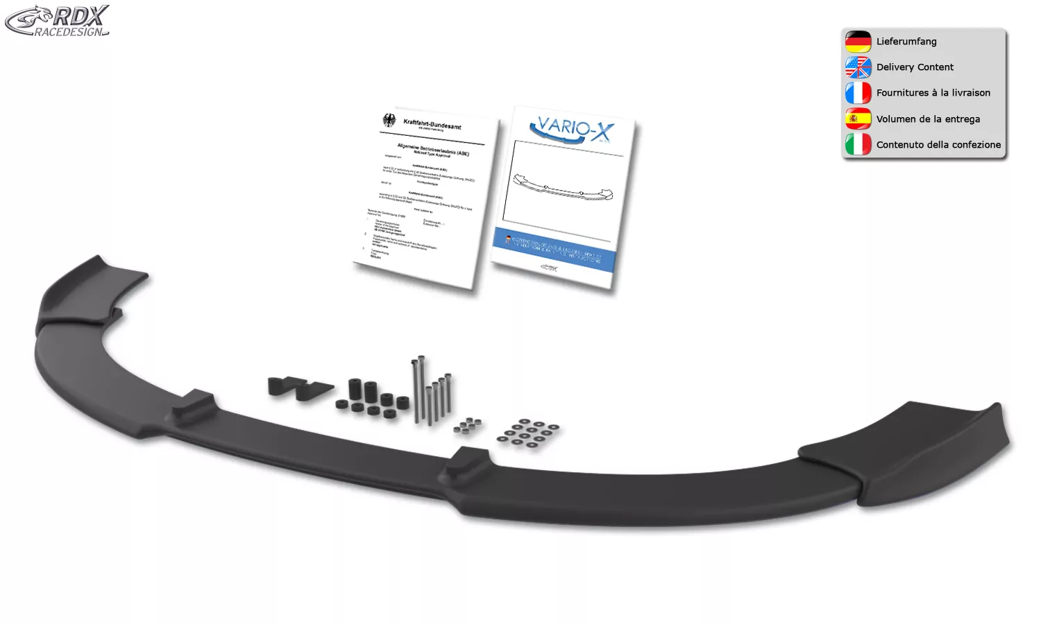 RDX Frontspoiler VARIO-X für AUDI S6 4F Frontlippe Front Ansatz Vorne Spoilerlippe