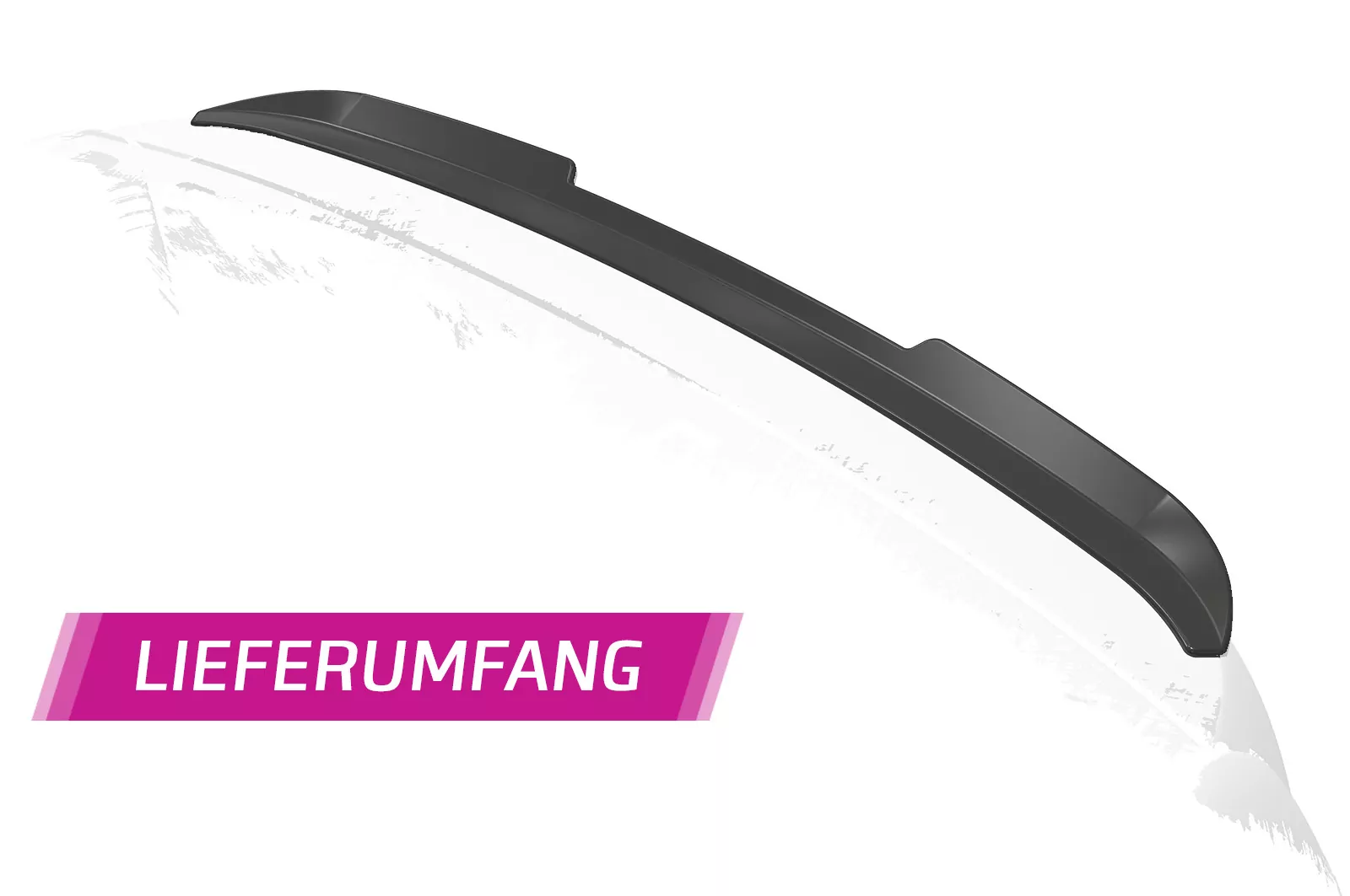 Heckflügel mit ABE für VW Caddy 4 (Typ SA) HF814 Schwarz Strukturiert