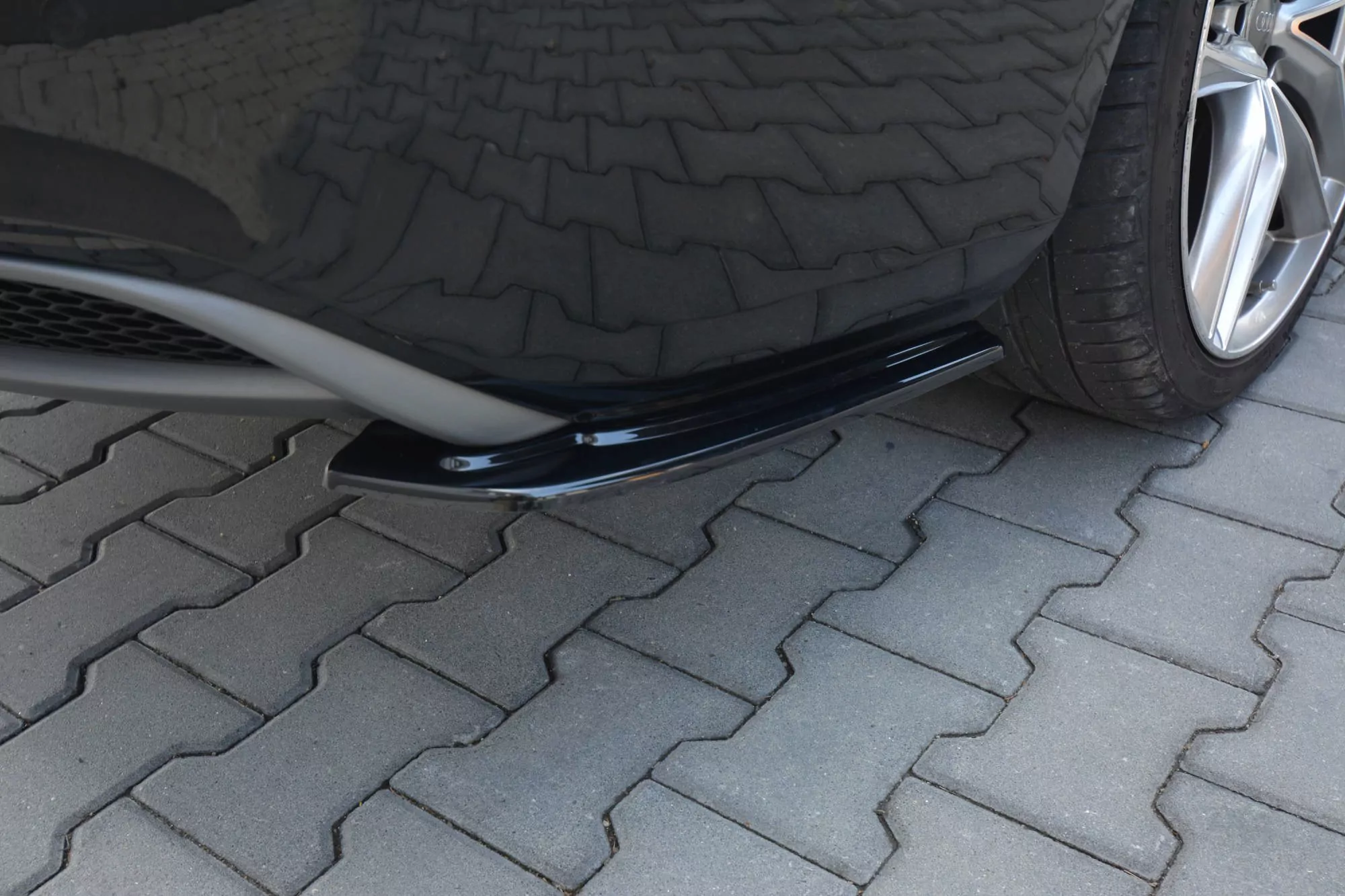 Heck Ansatz Flaps Diffusor Passend Für Passend Für AUDI A5 SPORTBACK S-LINE 8T Schwarz Hochglanz Schwarz Hochglanz