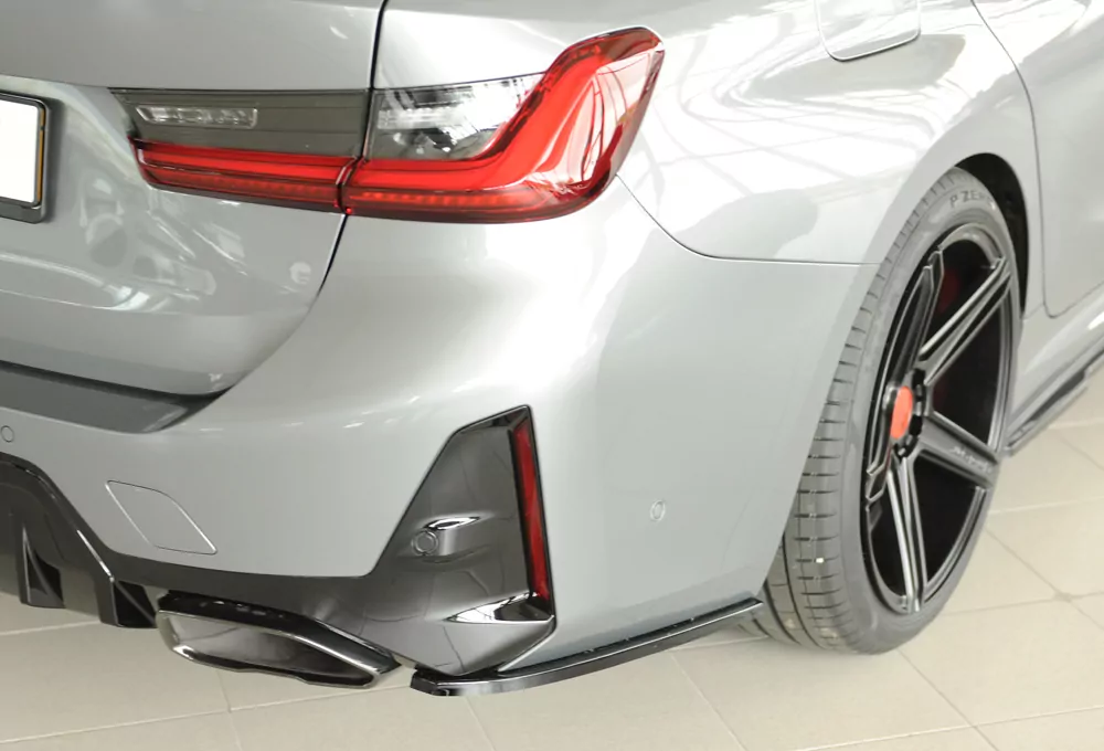 Rieger Heckschürzenansatz seitlich rechts glanz schwarz für BMW 3er G21  (G3K) Touring 07.22- (ab Facelift) LCI