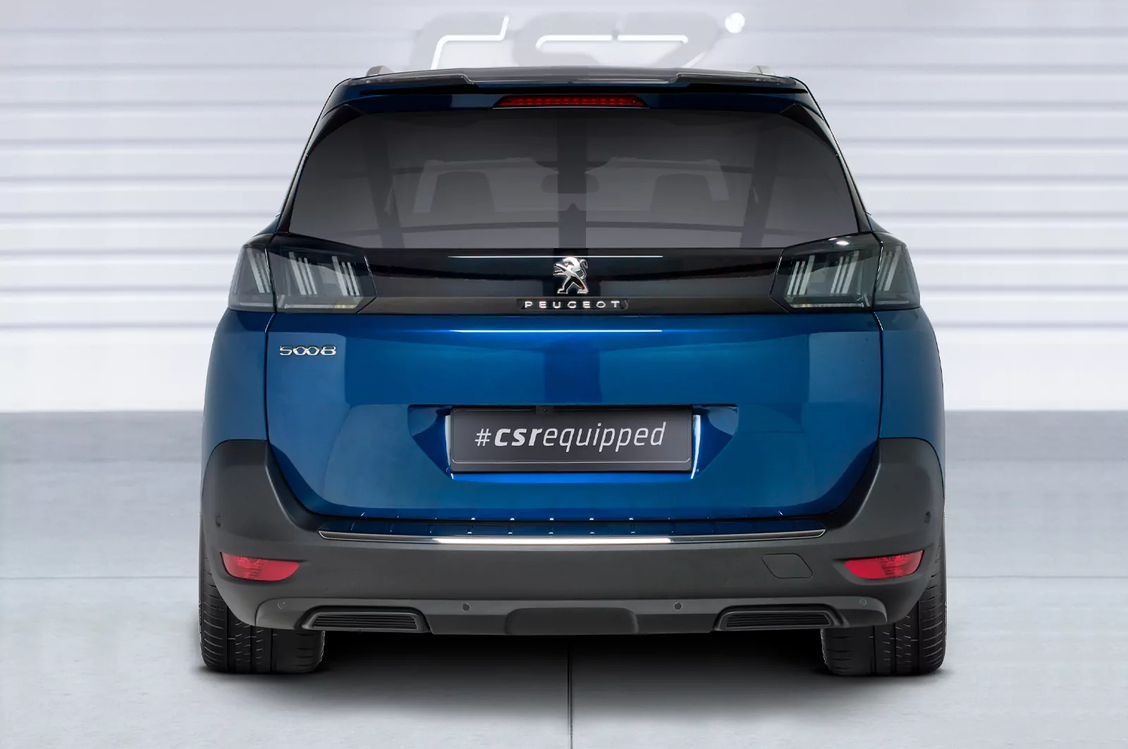 Heckflügel mit ABE für Peugeot 5008 (2. Gen) HF865 Schwarz Strukturiert