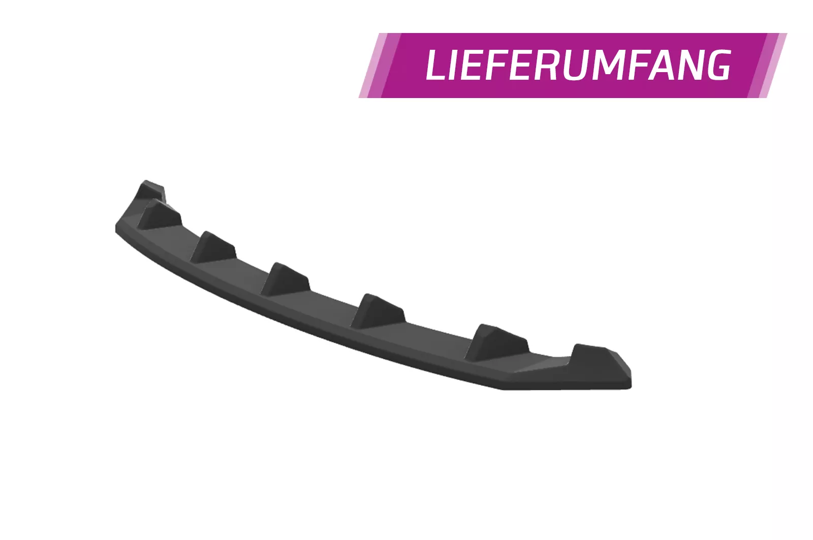 Cup-Spoilerlippe mit ABE für Opel Crossland CSL683 Schwarz Strukturiert