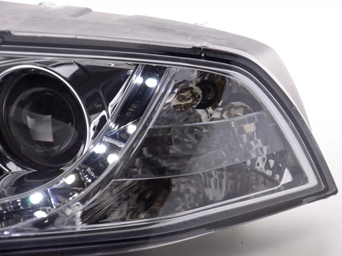 Scheinwerfer Set Daylight LED TFL-Optik Skoda Octavia Typ 1Z Bj. 04-08 chrom