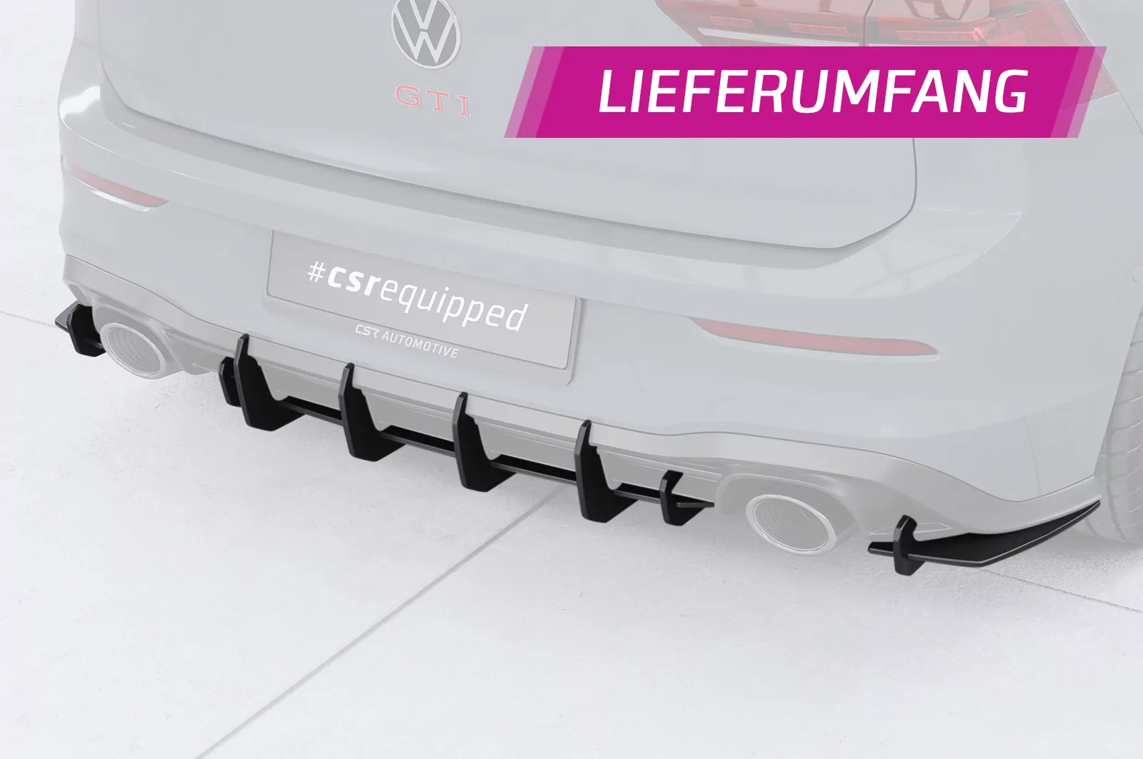 Racing Diffusor / Heckansatz für VW Golf 8 (Typ CD) GTI Clubsport HA316