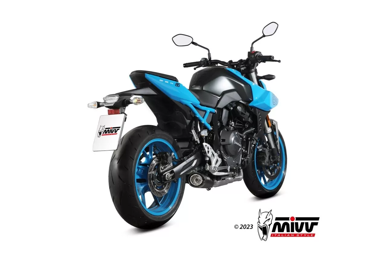 MIVV X-M5 Edelstahl Schwarz SUZUKI GSX-8 S 22-23