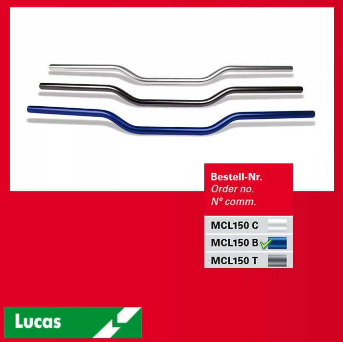 Alulenker "Speedfighter" | blau  InnenØ=12mm | Breite: 861mm | 7/8 ZOLL (22mm)