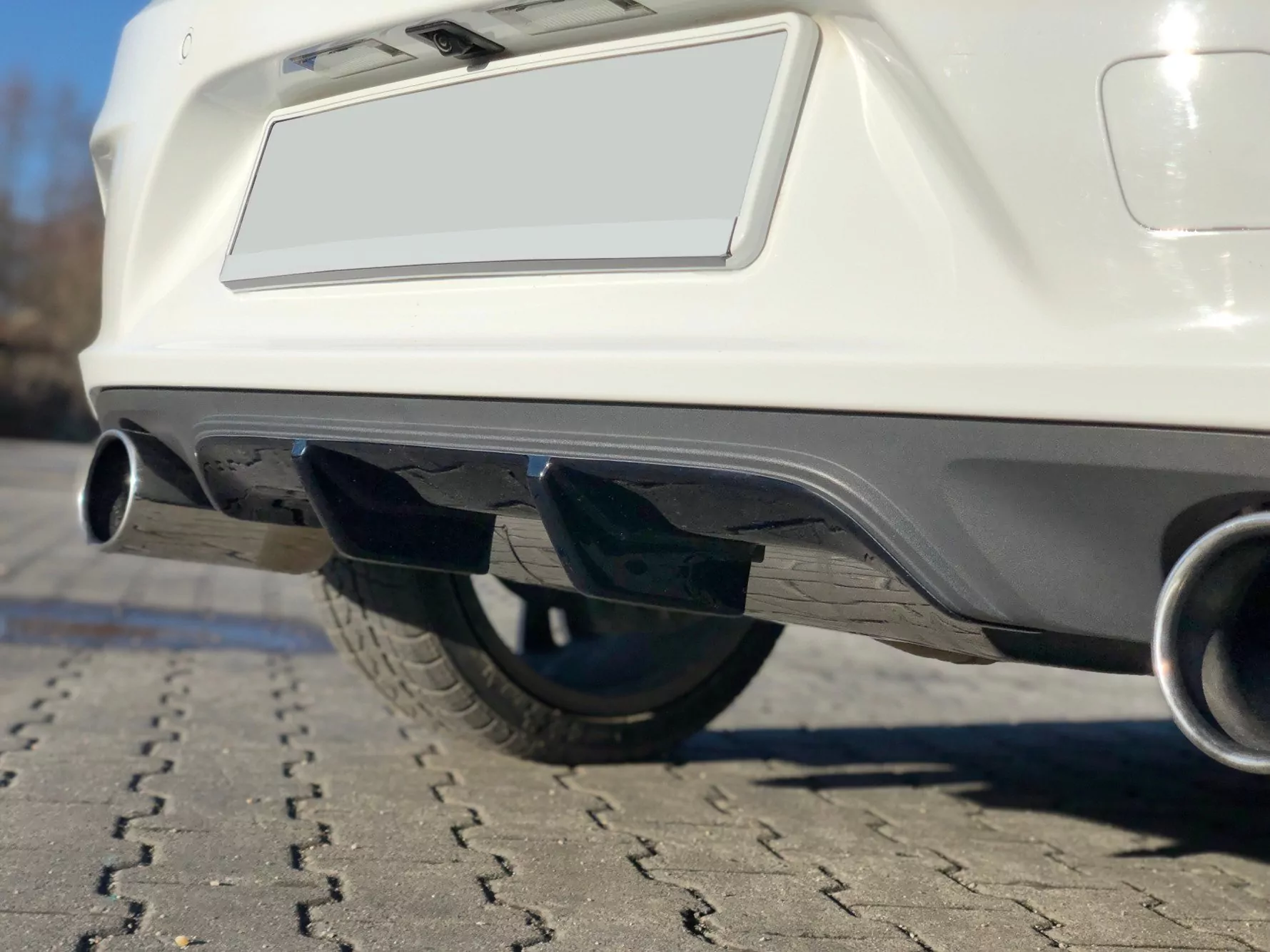 Diffusor Heck Ansatz Passend Für Passend Für OPEL ASTRA K OPC-LINE Schwarz Hochglanz Schwarz Hochglanz