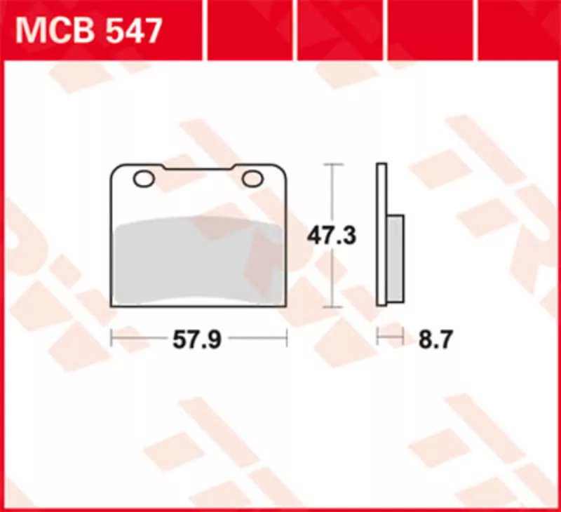 TRW Lucas Bremsbelag MCB547 mit ABE