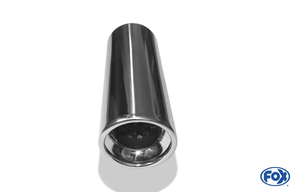 Anschweißendrohr Typ 17  Ø 90 mm / Länge: 300 mm - rund / eingerollt / 15° abgeschrägt / mit Absorber