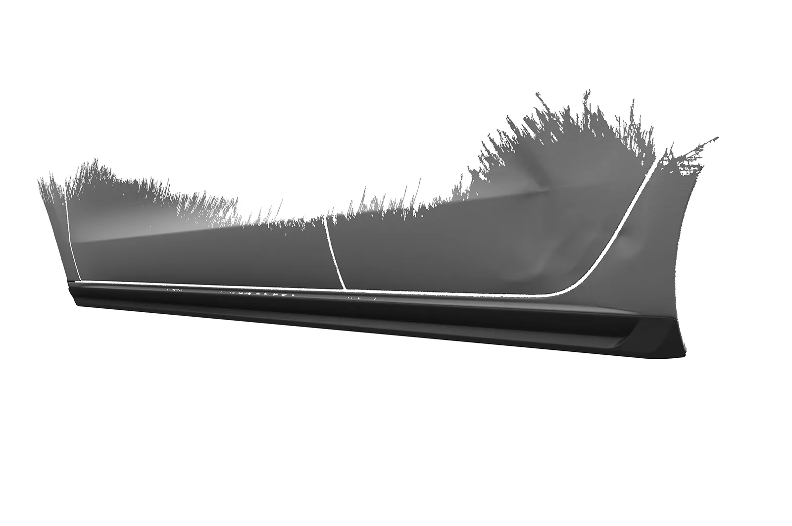 Seitenschweller für Audi A1 (8X) SS524 Schwarz Strukturiert