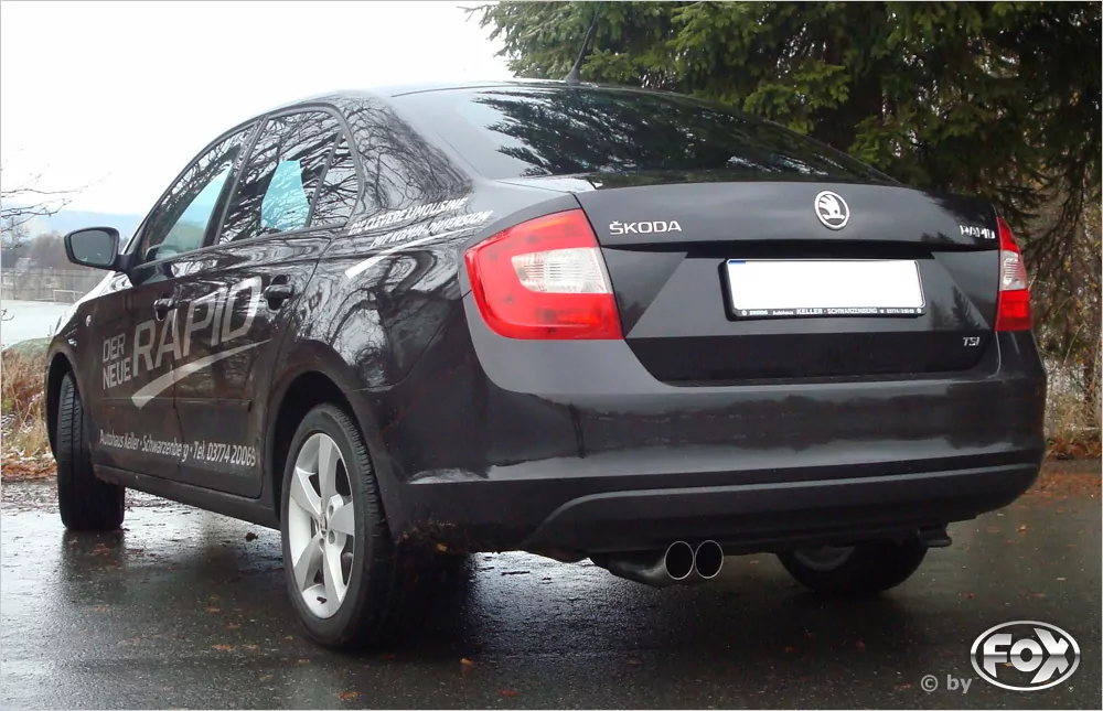Skoda Rapid Limousine  Endschalldämpfer - 2x76 Typ 18