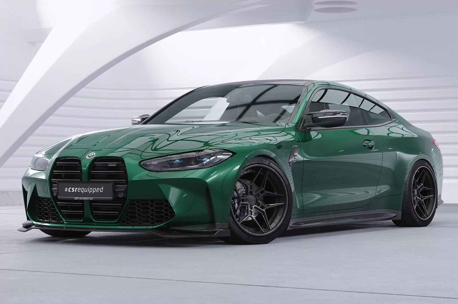 Cup-Spoilerlippe mit ABE für BMW M3 (G80/G81) / M4 (G82/G83) CSL769 Schwarz Strukturiert