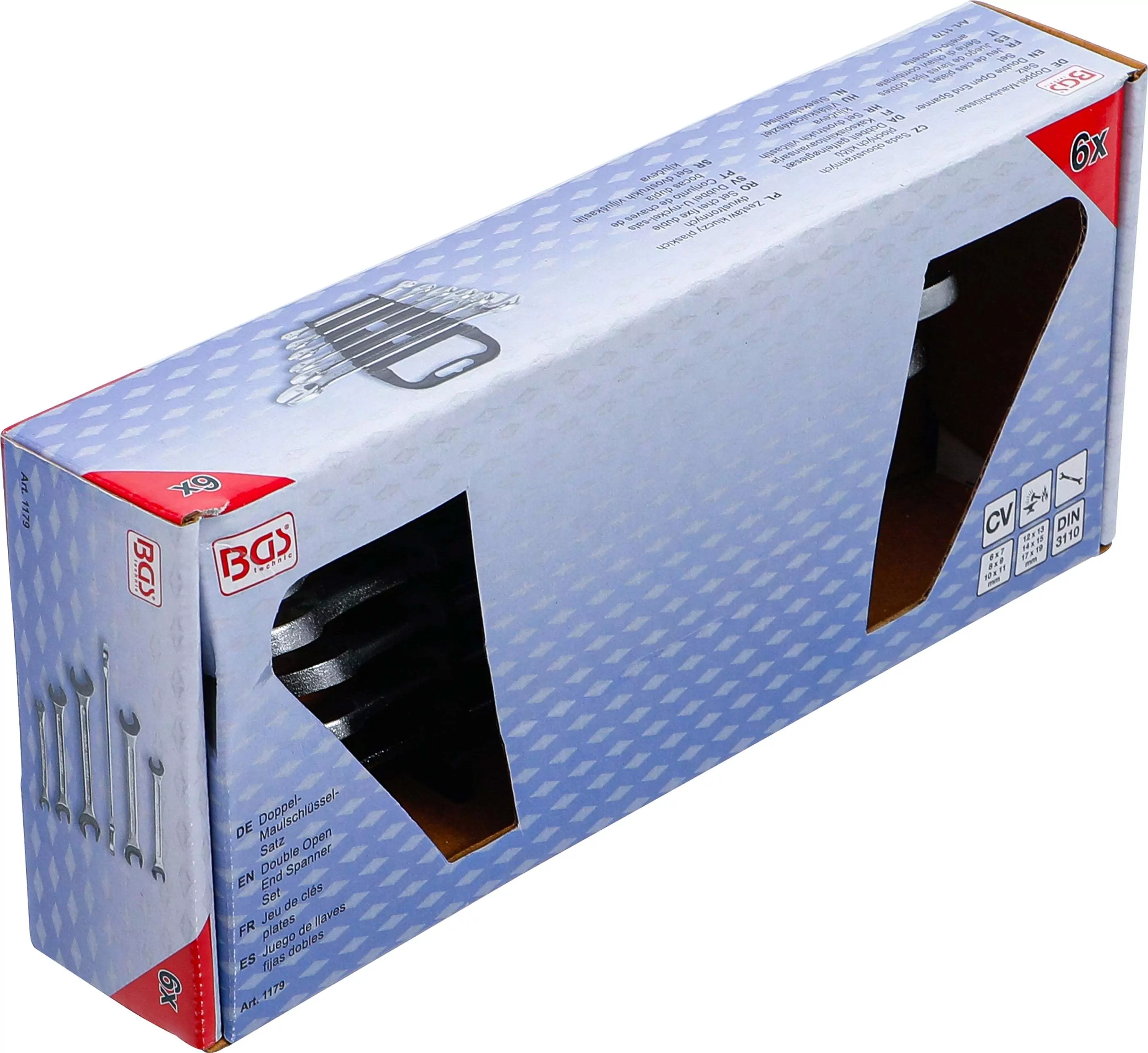 Doppel-Maulschlüssel-Satz | SW 6 x 7 - 17 x 19 mm | 6-tlg.