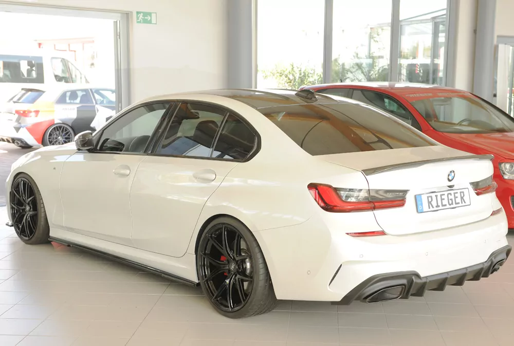 Rieger Heckeinsatz matt schwarz für BMW 3er G21  (G3K) Touring 03.19-06.22 (bis Facelift)