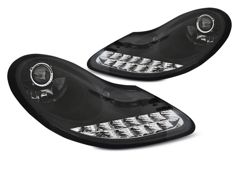 Headlights Daylight Black Fits Porsche Boxster 96-04 /911 996