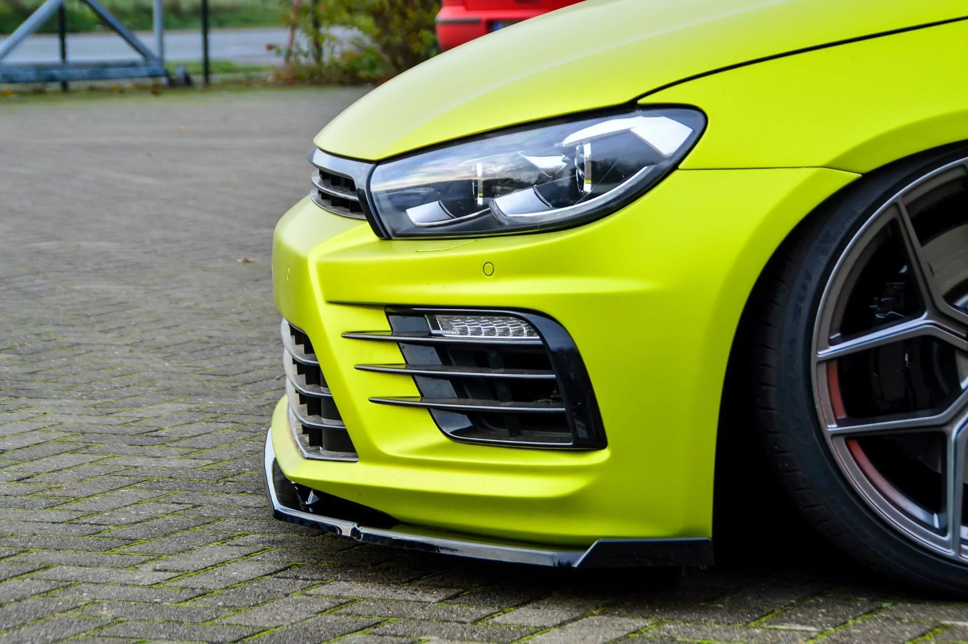 V2 Cup Frontspoilerlippe mit Wing für VW Scirocco R Facelift